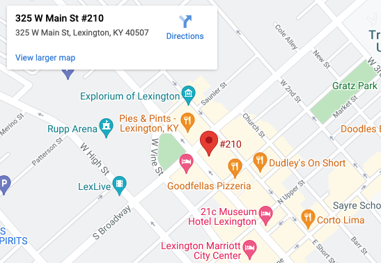 325 W Main St #210
Lexington, KY 40507 
Minner Vines Moncus Injury Lawyers Personal Injury Lawyers