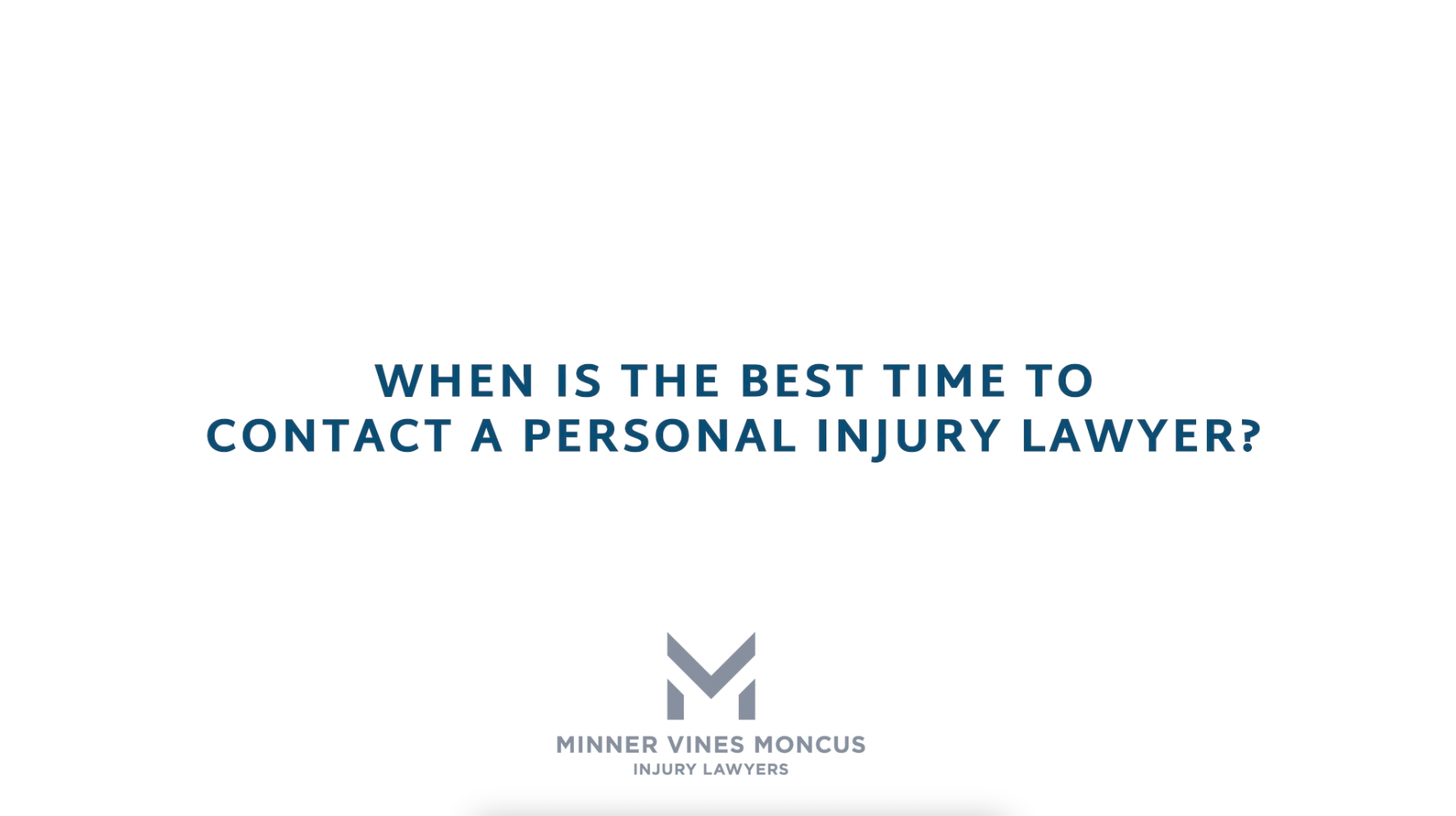 When should I contact a personal injury lawyer?