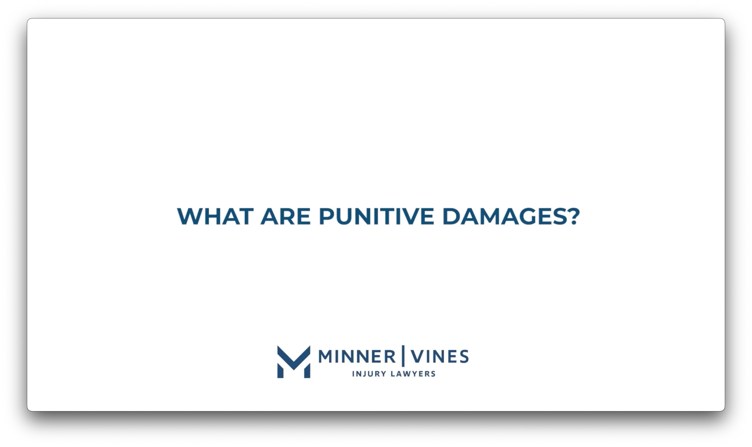 What are punitive damages?